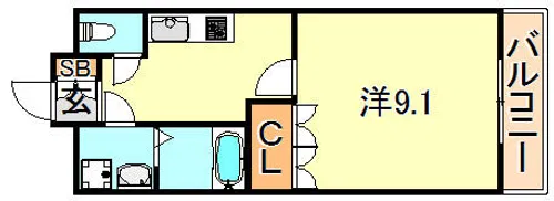 スタービュー【1階】の間取り
