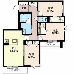 エクレールM【0201号室】の間取り