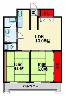 サンシャインビル黒崎【3階】の間取り