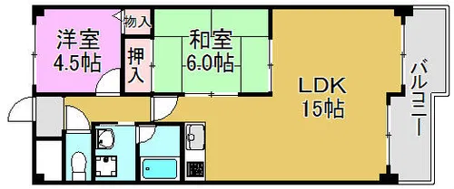 第5大原マンション【4階】の間取り