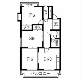 メモアール中花【205号室】の間取り