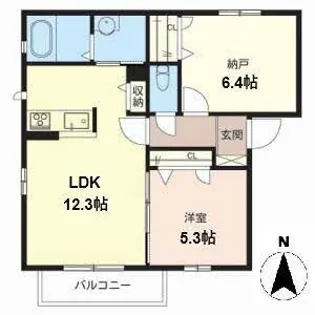 メゾン与兵衛【2階】の間取り