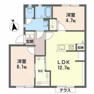 セファミ荊本【0106号室】の間取り