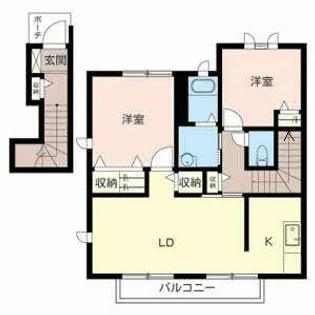 ブランシェ前田【0205号室】の間取り