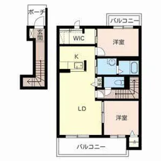 和歌浦ガーデンテラス【0208号室】の間取り