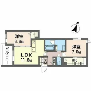 シャーメゾン神戸摩耶【0202号室】の間取り