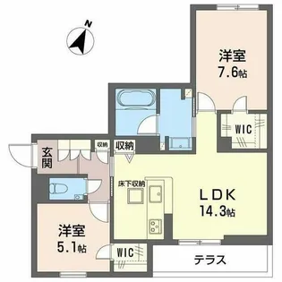 シャーメゾン神戸摩耶【0103号室】の間取り