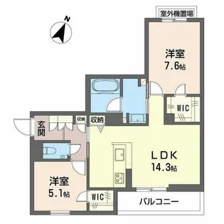 シャーメゾン神戸摩耶【0303号室】の間取り