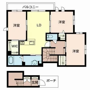 シャーメゾン 岩田【0202号室】の間取り