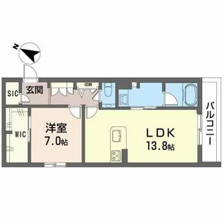 シャーメゾン西高宮【A0202号室】の間取り