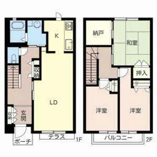 グランバリエ山手【0102号室】の間取り