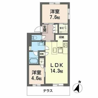 モンセル【0105号室】の間取り