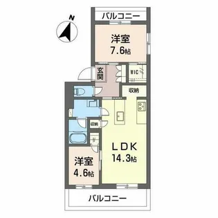 モンセル【0205号室】の間取り