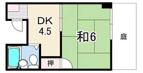 パレスヒラノ【1階】の間取り