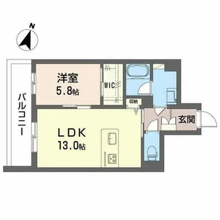 モンセル【0202号室】の間取り