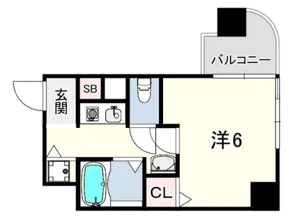 エステムコート神戸・県庁前2【9階】の間取り