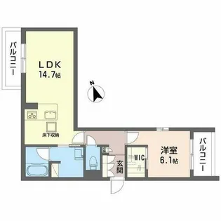 ラ メゾン 大門【0101号室】の間取り