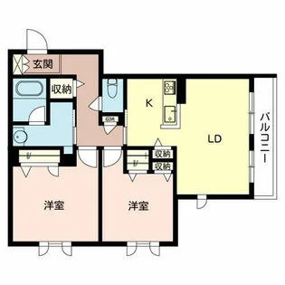 シャーメゾン富【0203号室】の間取り