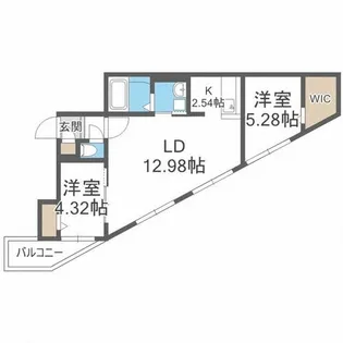 TWINBERRY MARUYAMA PARK【2階】の間取り
