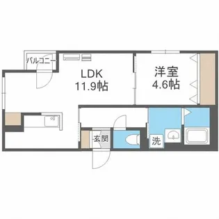 ロレンツ中島公園【1階】の間取り
