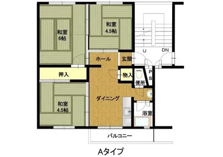 東垂水 5号棟【3階】の間取り