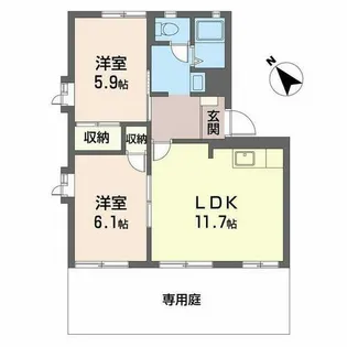 プリミエール一色【0103号室】の間取り