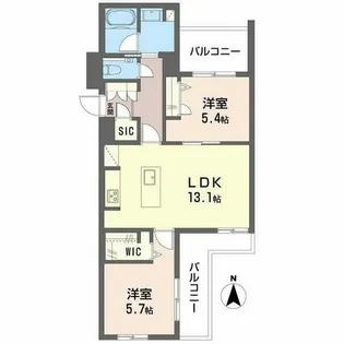 BLOOMIII【0203号室】の間取り