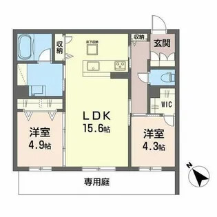 シャーメゾン西鳴水【1階】の間取り