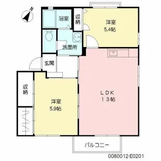 ヴィラ・サンロイヤル E棟【2階】の間取り