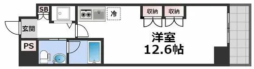 南堀江プライマリーワン【4階】の間取り