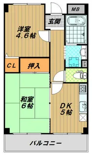 シャロン鷹取東【4階】の間取り