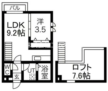 Creo六番町弐番館【1階】の間取り