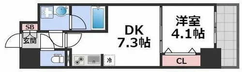 RISING Maison 本町橋【2階】の間取り