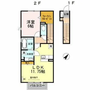 コモンセージ【202号室】の間取り