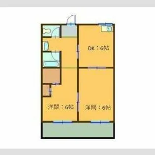 第3ヤマモトビル【1B号室】の間取り