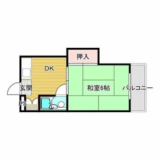 茨木フラワーハイツ【1階】の間取り