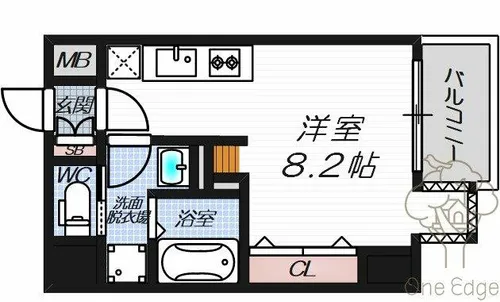 サンネクテール天満橋【5階】の間取り