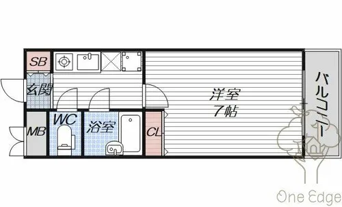 ローズコーポ天満東Ⅱ【8階】の間取り