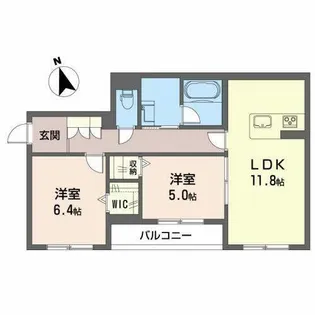 Arandano【0203号室】の間取り