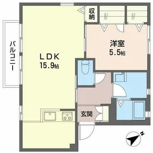 ディアス泉尾【0202号室】の間取り