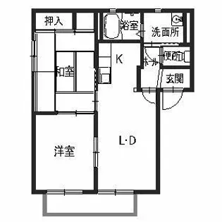 サンヴィラ・金巻【0203号室】の間取り