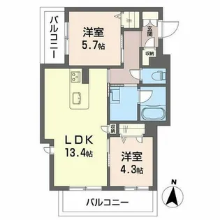 シャーメゾン ユウム【0302号室】の間取り