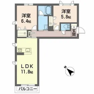 コンフォートガーデン【2階】の間取り