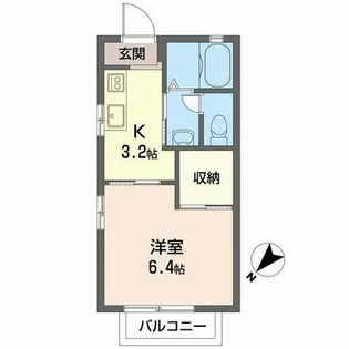 ディアス東舞子【0201号室】の間取り