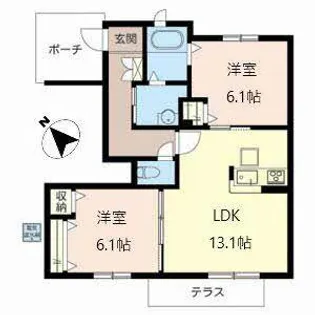 プリムローズ【B102号室】の間取り