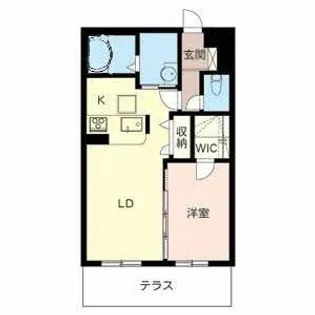 アリエッタ五月山【0107号室】の間取り