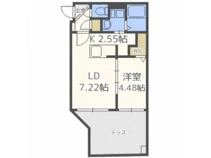 ル・コリドール平岸【101号室】の間取り