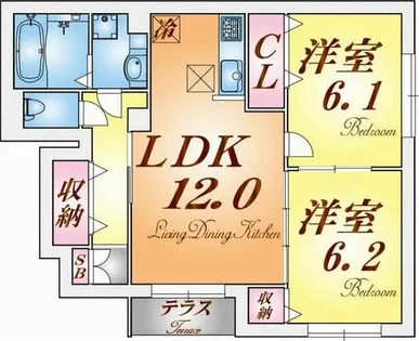 ラークヒルズ【1階】の間取り