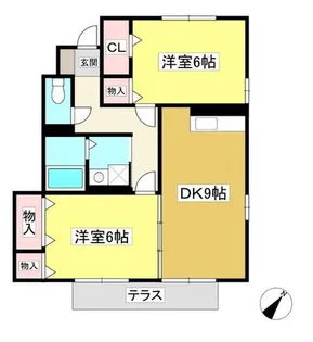 フルールC棟【1階】の間取り