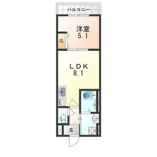 大阪府大阪市淀川区三津屋北1丁目【アパート】の間取り